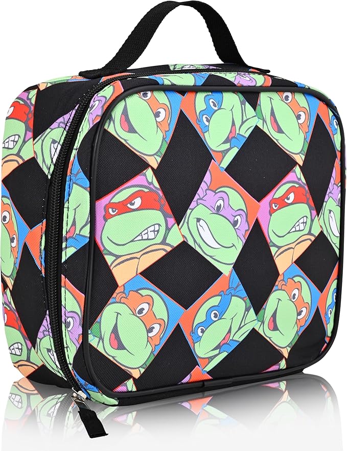 Fast Forward Teenage Mutant Ninja Turtles Lunch Box for Kids | Insulated Lunch Bag Lunch Box for Boys, Girls, Unisex, Toddlers | Teenage Mutant Ninja Turtles Reusable Lunchbox