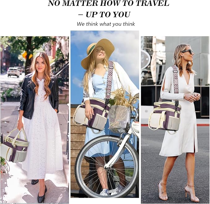 LOKASS Lunch Box & Lunch Bag for Women Men Double Deck, Large Insulated Adult Lunch Box Leakproof Lunchbox Cooler Bag for Work Picnic Beach,（Dark Pink 16L）