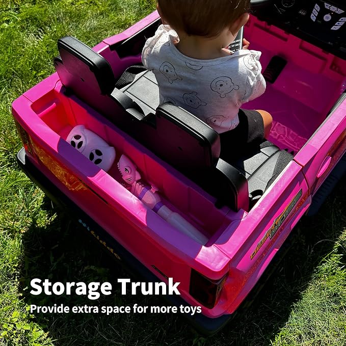 24V 2 Seater Ride on Toy for Big Kids, Electric SUV Kids Car to Drive with Parent Remote, 2WD/4WD Switchable - Pink