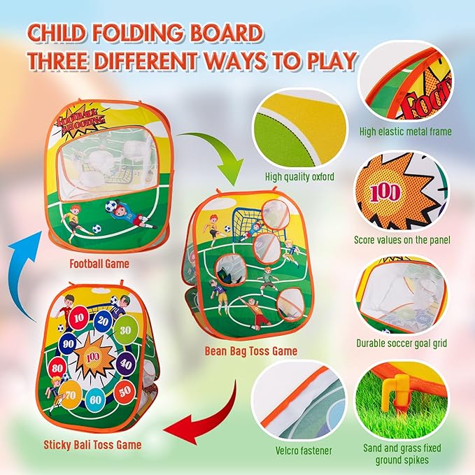 Sundaymot Bean Bag Toss Game Toy, Football Game Toys. Toddler Outdoor/Indoor Toys, for Kids Ages 3 4 5 6 7 8 Year Old Boys Gift, Kids Birthday Or Christmas Party Game, Backyard Game