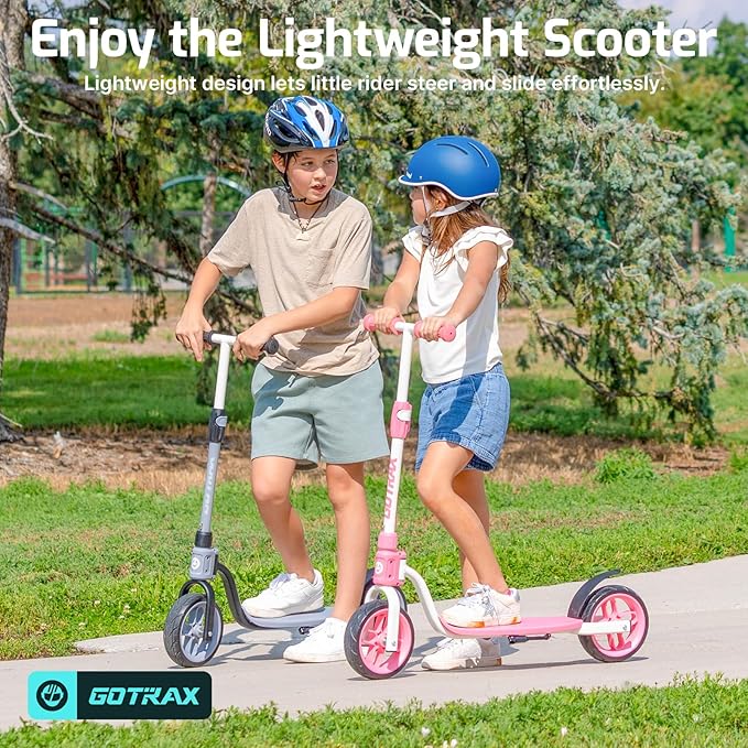 Gotrax KS8 Kick Scooter for Kids 5+, Large 8" Wheels and Height Adjustable Handlebar, Sturdy Wide Deck & Rear Brake, Detachable for Easy Storage, 2 Wheels Scooter for Kids, Teens, Gift for Boy & Girl
