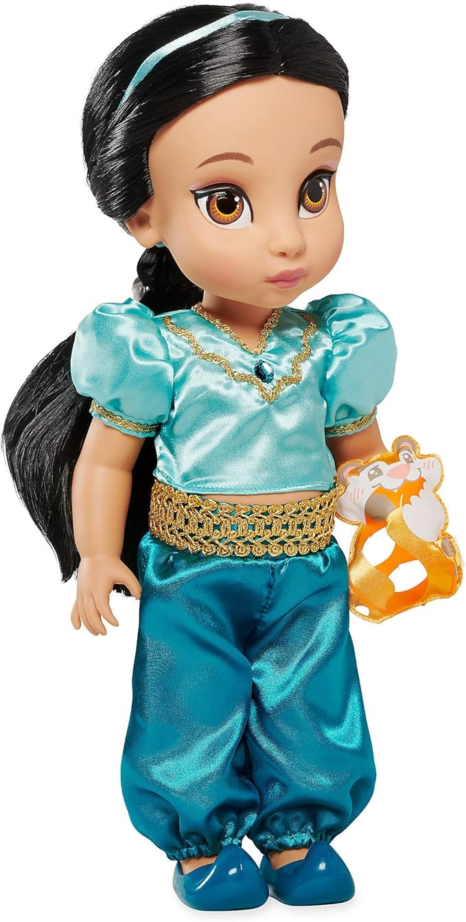 Disney Store Animators' Collection Jasmine Doll from Aladdin – 16 Inches, Authentic Princess Design, for Kids & Collectors, Soft & Poseable Figure, Suitable for Ages 3+