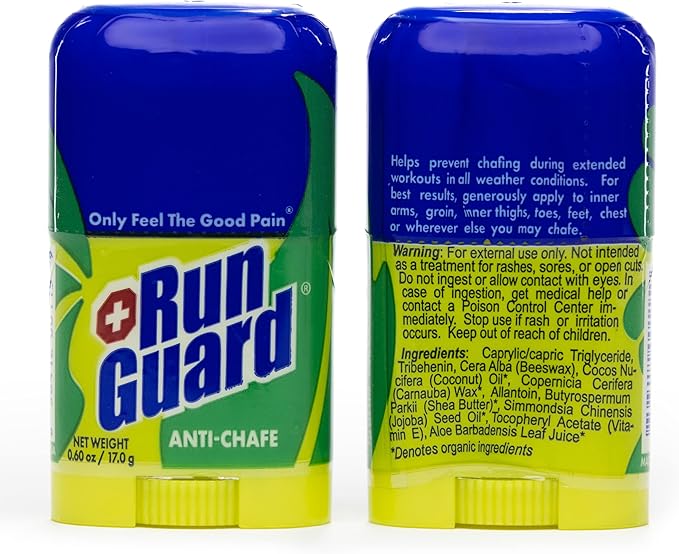 Anti-Chafing Stick - Made with 100% Plant-Based Ingredients Plus Beeswax. Works for All Distance Runners from 5K Walks/Runs to 100 Mile Ultra Marathons (0.6oz - Pack of 4)