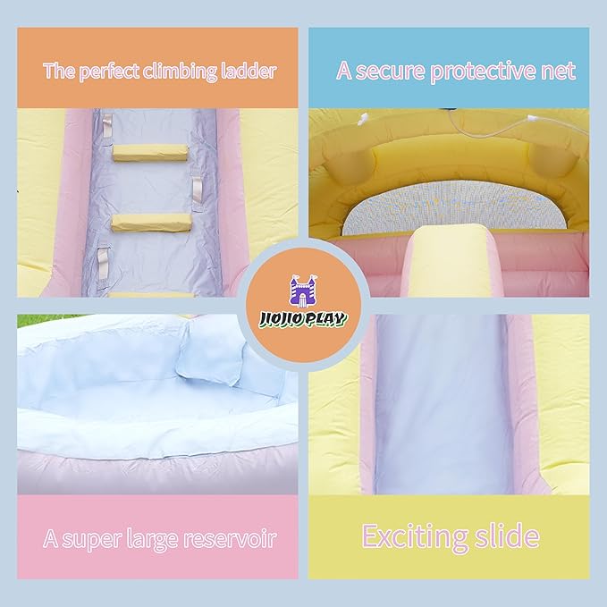 16FT Inflatable Water Slide 100% Thickened PVC Waterslide up Water Slides for Backyard Inflatable Water Park for Adults and Kid's with Slide/Water Pipe/Blower