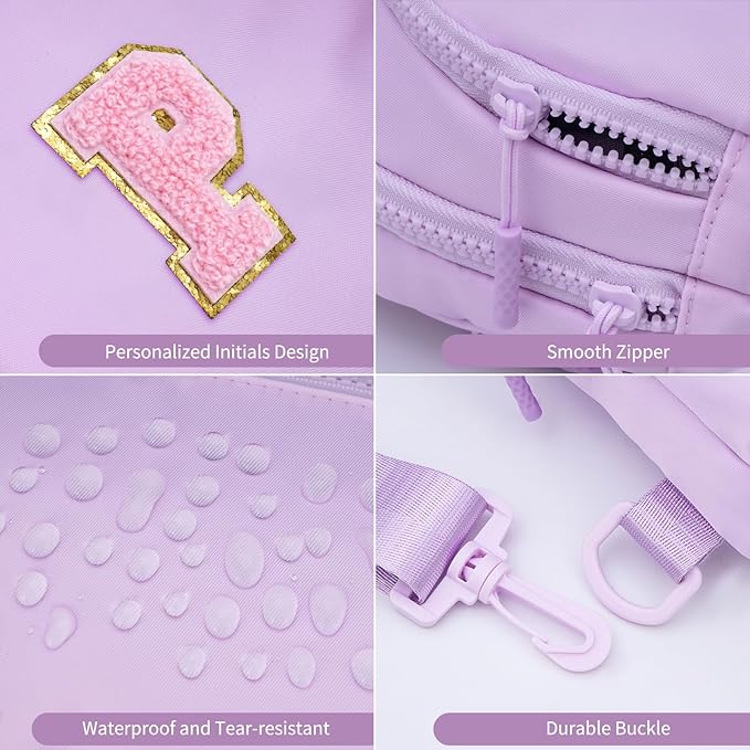 Birthday Gift for 5 6 7 8 9 10 11 12 13 14 15 16 Year Old Girls Fanny Pack Crossbody Bags for Women,Cute Trendy Stuff - Lavender,P