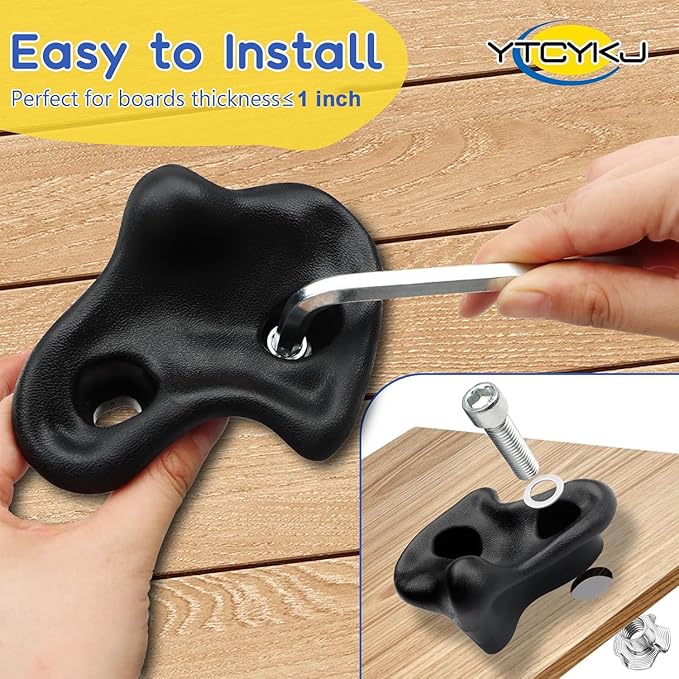 10PCS Rock Climbing Holds for Kids Climber,𝗘𝘅𝘁𝗿𝗮 𝗟𝗮𝗿𝗴𝗲 Adult Rock Climbing Stones,Indoor and Outdoor Rock Wall Climbing Kit with Mounting Hardware for Playground PlaySet Building