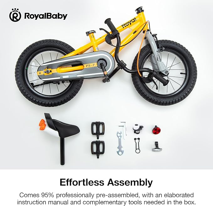 RoyalBaby Kids Bike EZ Balance to Pedal Dual Handbrake Toddlers Boys Girls Bicycle 12-20 Inch for Age 3-10 Years
