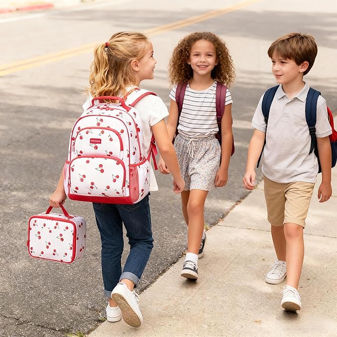 mommore Kids Backpack for Boys Girls Preschool Kindergarten Backpacks Lightweight Elementary School Bookbag with Lunch Box