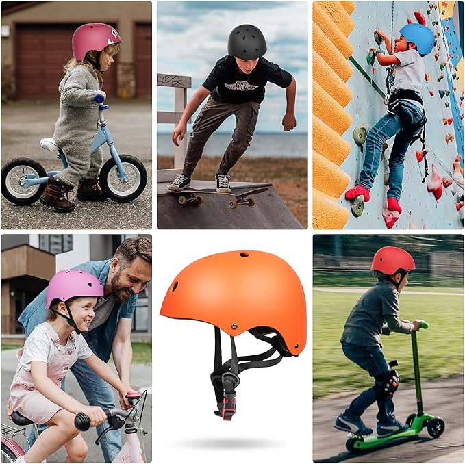 Glaf Toddler Helmet for 2-8 Years Kids Bike Helmets Baby Girls Boys Multi-Sport Adjustable Skateboard Bicycle Helmet Lightweight 3 Sizes for Toddler to Youth 8-14