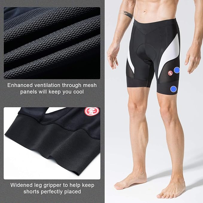 Men's Cycling Shorts Padded Bicycle Riding Half Pants Bike Biking Cycle Tights