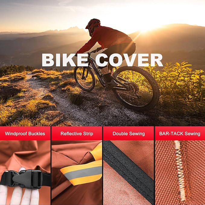 Bike Cover for Transport 3 Bikes - Outdoor Bike Covers for 3 Bikes on Rear Bike Rack Transport Heavy Duty Waterproof, 600D Bicycle Rack Cover for 3 Bikes on Car Hitch Travel Storage