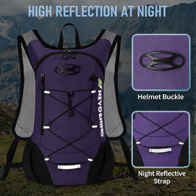 Lightweight Hydration Backpack, Running Backpack with 2L Water Bladder, Hydro Water Daypack for Cycling Hiking Rave for Men Women