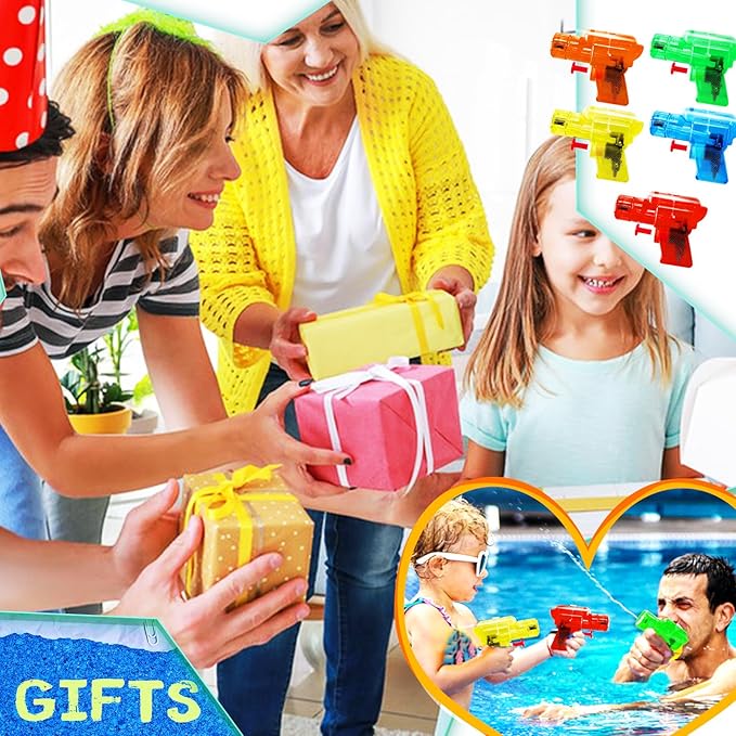 24 Pcs Mini Water Gun for Kids,Color Small Squirt Water Guns,Plastic Blasters for Beach Swimming Pool Toys,Summer Theme Party Favors,Outdoor Water Fighting Games Prop