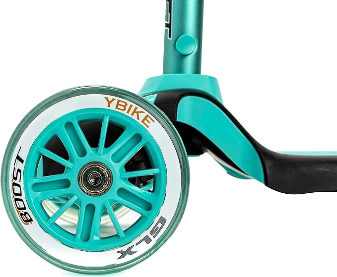 YBIKE GLX Boost Scooter with Adjustable Steering and Handlebar Height for Kids