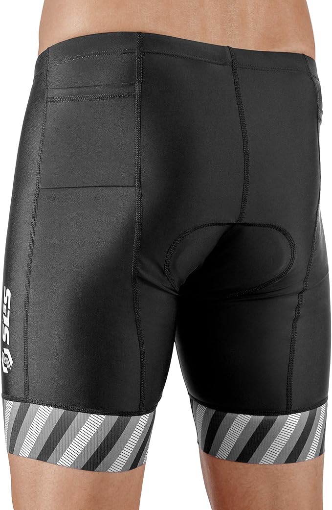 SLS3 Triathlon Shorts Mens – Tri Shorts Mens – 2 Pockets FRT – Designed by Athletes for Racing