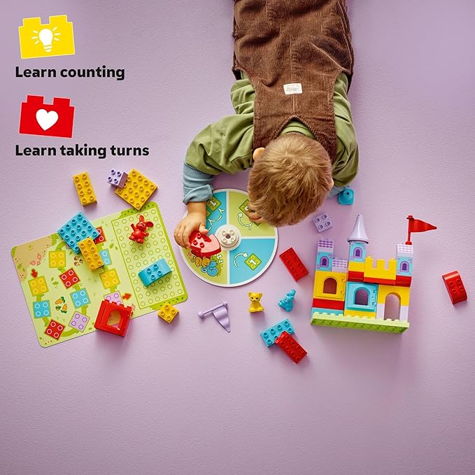 LEGO DUPLO Hopsy’s Castle Game Building Toy for Pretend Play - Learning & Education Play Set for Boys & Girls, Ages 3+ - Toddlers Learn Skills Through Play - Gift Idea for Family Game Night - 10450