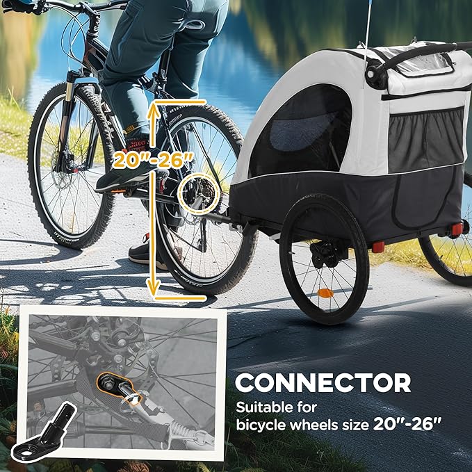 Aosom Bike Trailer for Kids 3 In1 Foldable Child Jogger Stroller Baby Stroller Transport Carrier with Shock Absorber System Rubber Tires Adjustable Handlebar Kid Bicycle Trailer