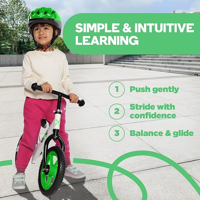 Aluminum Balance Bike for Kids and Toddlers - (Lightweight - 4LBS) - Toddler Bike - No Pedal Sport Training Bicycle - Bikes for 18 Months to 2, 3, 4, 5, 6 Year Old - Green