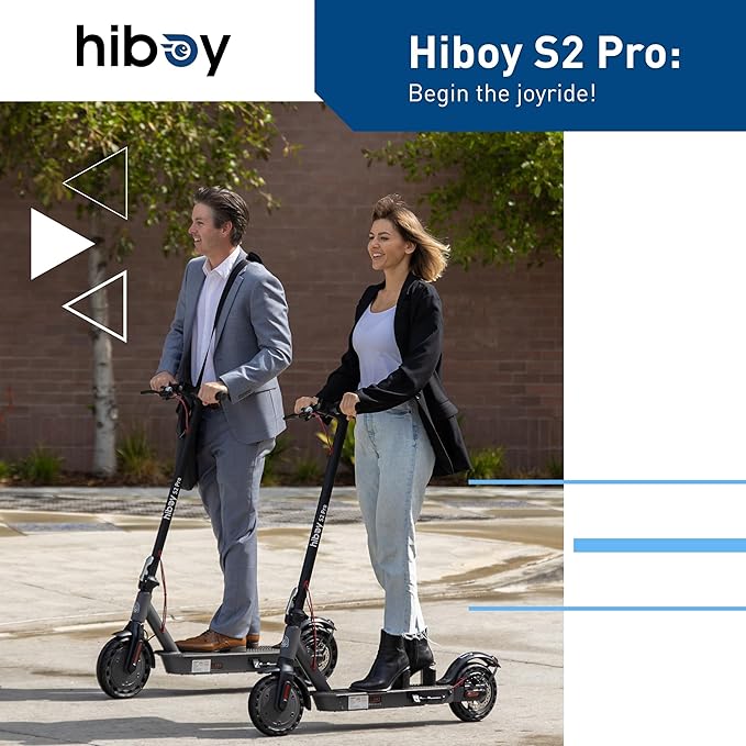 Hiboy S2 Pro/S2 MAX Electric Scooter, 500W Motor, 10" Solid Tires, 25-40.4 Miles Range, 19 Mph Folding Commuter Electric Scooter for Adults (Optional Seat)