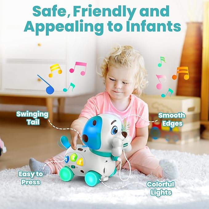 Puppy Toy for 1 Year Old Boy Gift, Educational Baby Toy 6-12-18 Month, 1st Birthday Gifts for 1 Year Old Boy Girl, Musical Infant Toys for 7 8 9 10-12 Month