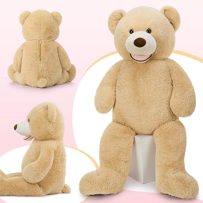 MaoGoLan Giant Teddy Bear Plush,39 inches Big Teddy Bear Stuffed Animal,Adorable Smiling Large Bear,Express Your Love Gift for Kids,Girlfriend,Baby Shower,Valentines Day,Christmas,Long Distance