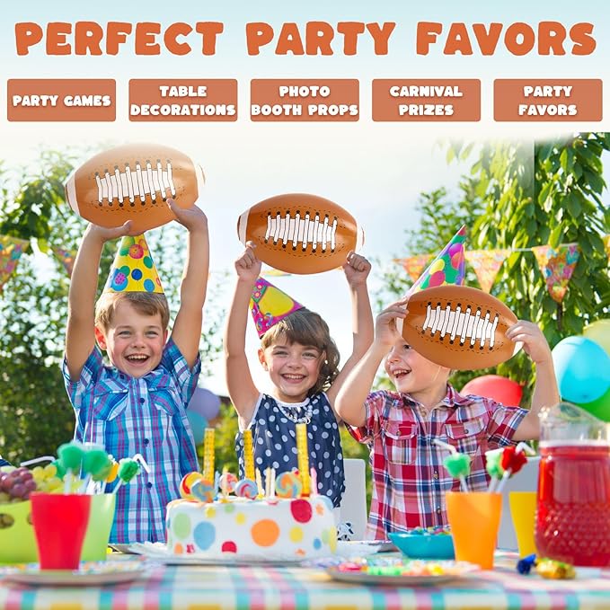 Shindel Inflatable Beach Balls, 16 Inch Large Blow Up Footballs Pool Toys for Party Supplies Decorations for Kids Birthday Summer Beach Water Games