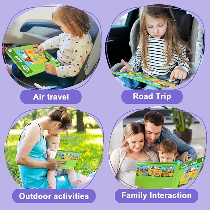 ASTARON Magnetic Puzzles for Toddlers, 12-16-25 Pieces Hairdresser/Doctor/Chef Learning Magnet Puzzles for Road Trip, Educational Travel Toys Car Plane Activities for Kids, Kids Birthday Gifts