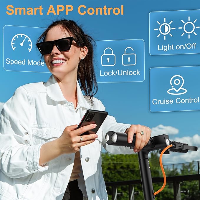 8.5/10 Inches Electric Scooter Adult, 19/22 MPH Top Speed, 350W/500W Powerful Motor, 21/22/28 Miles Long Range, Folding E-Scooter for Adults, E Kick Scooter Dual Braking