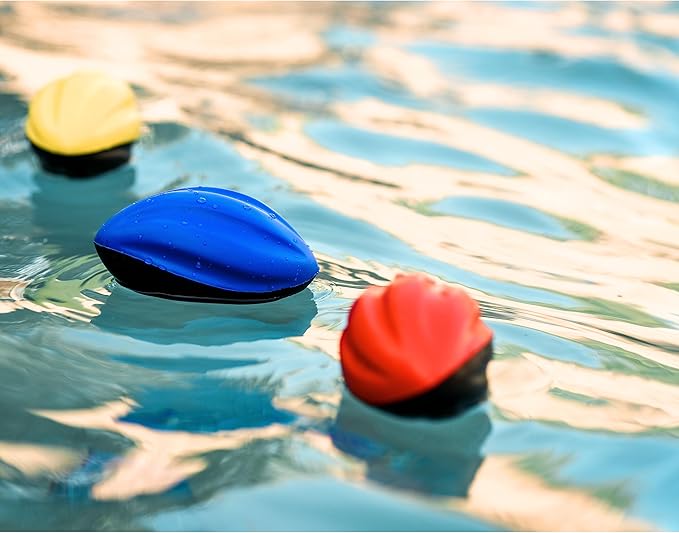 Mini Football 3-Pack - 5” Spiral Foam Football Small Footballs for Kids - Mini Footballs 3-Pack - Soft, Easy Grip Toddler (Red, Yellow, Blue)