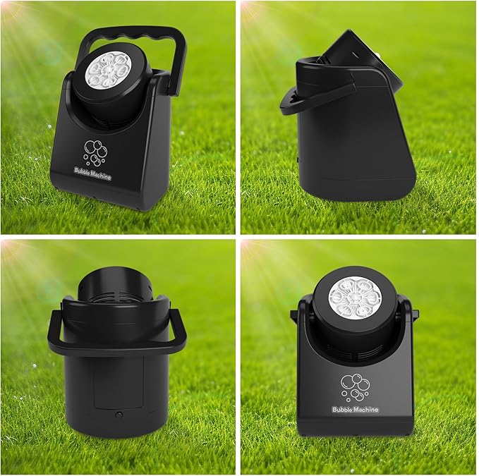 Bubble Machine for Kids Toddlers,Automatic Bubble Blower,Portable Adjustable Angle Bubble Maker,Bubbles Toy for 3 4 5 6 7 Year Old Boy Girl,Outdoor Party Birthday Easter Baskets Stuffers Gifts