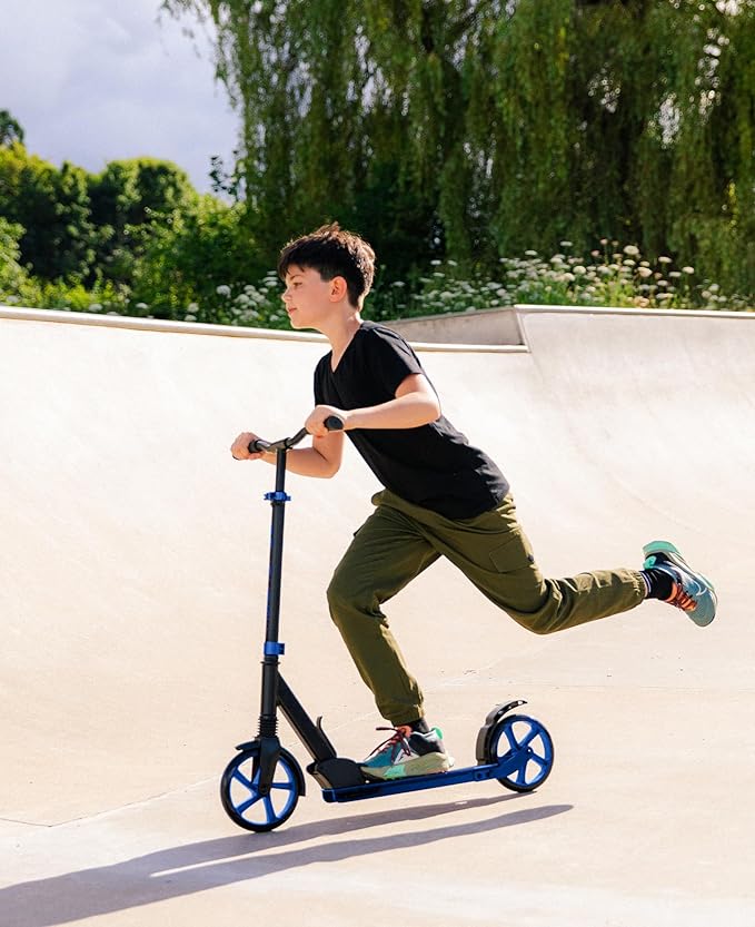 Big 2 Wheeler | Scooter for Kids & Teens Ages 7+ Years | Play & Commute | Front Suspension Fit with 200MM Wheels | Height Adjustable 86 to 111 cm