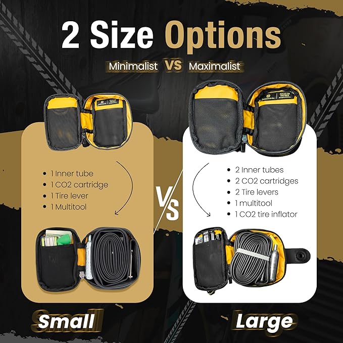 Lumiere & Co. Falcon Magnetic Saddle Bag – 0.37L | 5"x 3"x 1.5" | Sleek Minimalist Design, Fast Magnetic Buckle Attachment | Cycling Bike Bag (Green, Ultra Small)