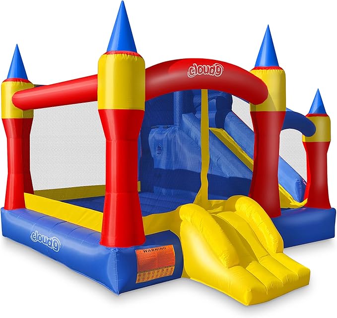 Cloud 9 Royal Slide Bounce House, Inflatable Bouncing Jumper for Kids, Without Blower