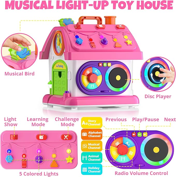 Montessori Toys for 1 Year Old Girls, 1st Present First Birthday Gifts for One Year Old Girl Baby Girl Boy Toy 12-18 Months, Educational Learning Toddler Montessori Toys 1-2