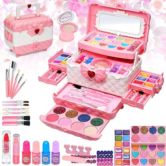 Kids Makeup Sets for Girls - Kids Makeup Sets for Girls 5-8, Maquillaje para Niñas, Play Make Up Kit, Best Toys for Little Girl,Princess Toddler Kid Stuff, Ages 3456789 10 Year Old Girl Birthday Gifts