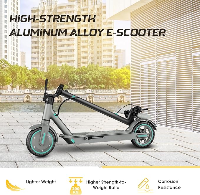 Electric Scooter for Adults & Teens, 350W Motor, 19 MPH Top Speed, 15/21 Miles Range, Foldable E-Scooter with 8.5" Honeycomb Tire, Escooter with Dual Braking System and App Control