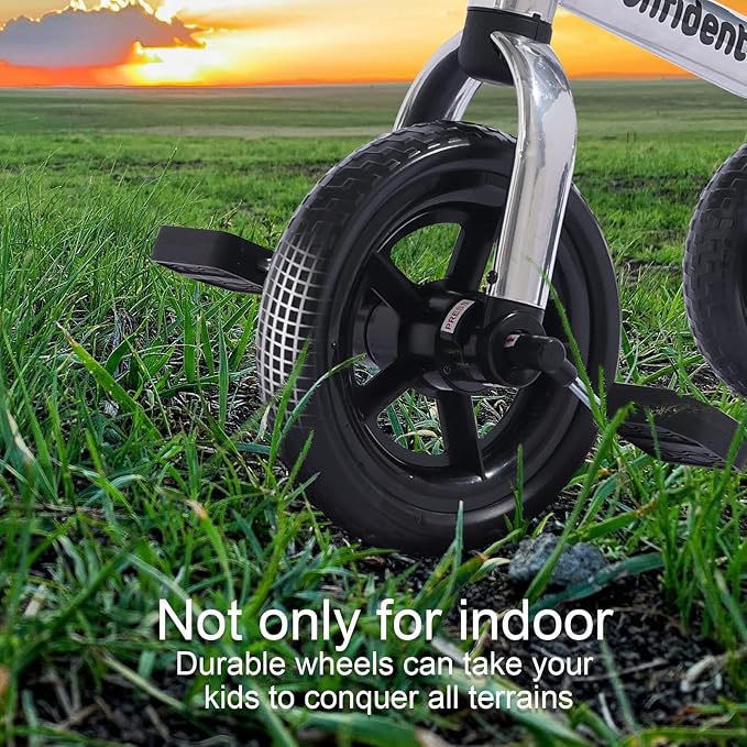 YGJT 3 in 1 Tricycle for Toddlers Age 2-5 Years Old, Folding Kids Balance Bike with Adjustable Seat and Removable Pedal, Toddler Bike Ride-on Toys for Infant, Gifts for Baby Boys Girls Birthday