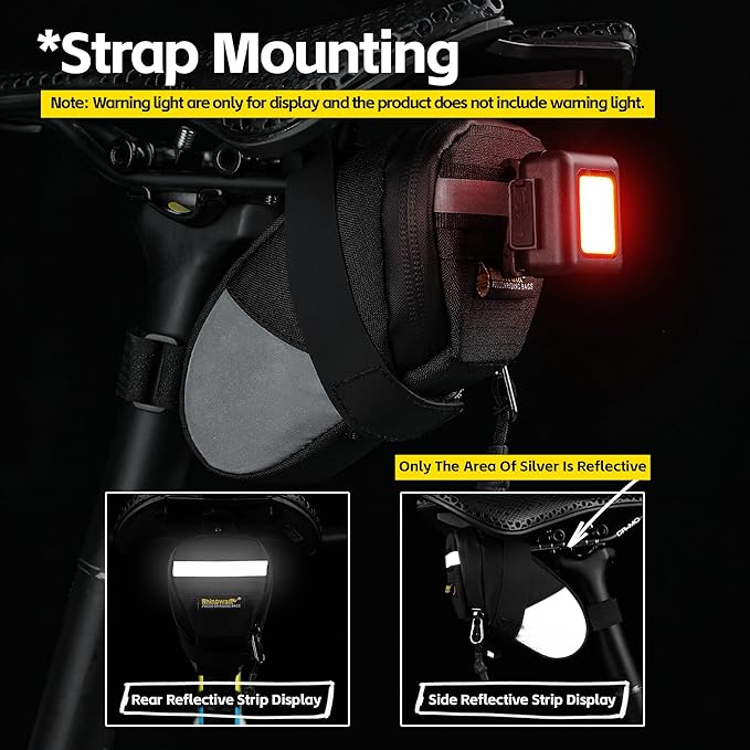 Rhinowalk Bike Seat Bag Bicycle Saddle Bag Cycling Under Seat Pouch for Mountain Road Biking and Commuting Trips