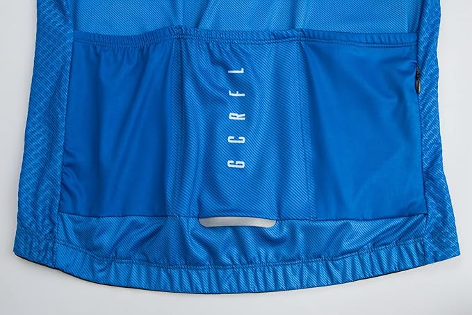 Men's Cycling Jersey Set Cycling Kit Bicycle Jersey Rear Zipper Pocket Bike Bib Shorts with Pockets Race Fit High Density Pad