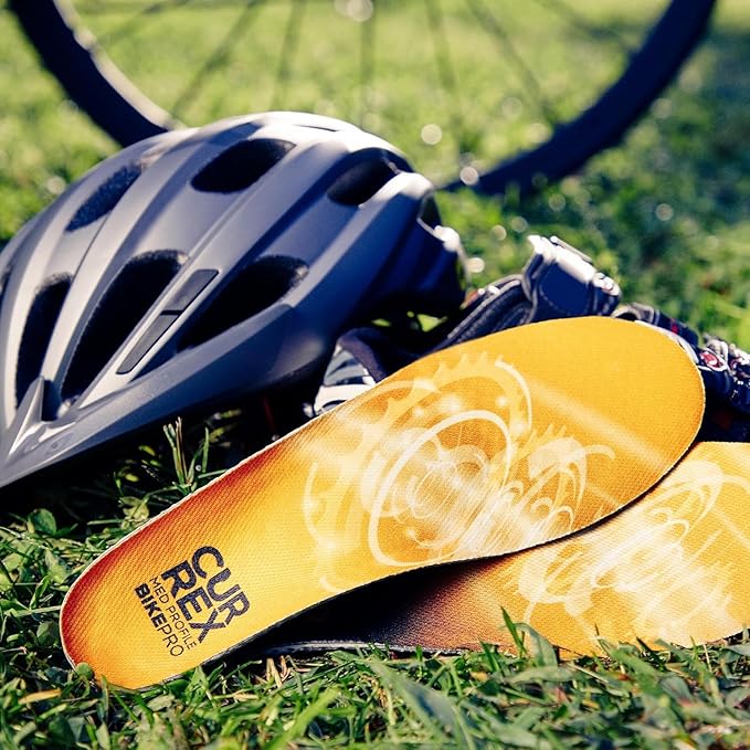 CURREX BikePro Insoles for Cycling, Bicycle & Motorcycle Riding – Arch Support Shoe Inserts w/ Metatarsal Pads, Helps Reduce Fatigue + Improve Stability & Fit – For Men & Women – Medium Arch, XS