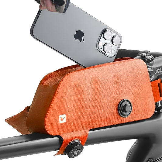 Rhinowalk Top Tube Bag - Fully Waterproof and Stable Bicycle Frame Bag for Mountain & Road Bike