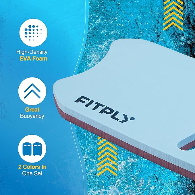 2PCS Kick Board Swim for Adult & Kid - High Buoyancy Swimming Kickboard, EVA Material, BPA Free, Swimming Training Aid for Pool & Open Water, Kickboard Adult Swim Training, Safety Board