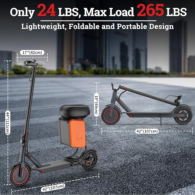 Electric Scooter for Adults - 350W/500W Motor, 8.5"/10" Solid Tire, Top Speed 19 MPH, Max 16-22 Miles Ranges, Load 265LBS, Aluminum Alloy Frame Foldable Commuting Escooter for Adults & Teens