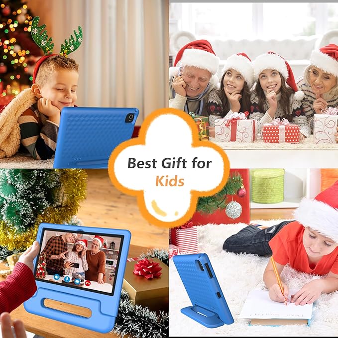 10.1-Inch Kids Tablet, 8GB+64GB, Android 14, 8-Core CPU, Educational Apps, Parental Controls, WiFi, 1280x800 HD Display, Cameras, Shockproof, Long Battery Life