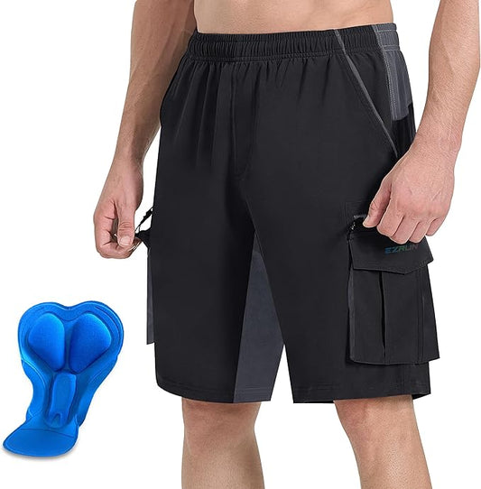 Men's Mountain Bike Shorts 3D Padded Bicycle Biking Shorts Quick Dry Lightweight MTB Cycling Shorts