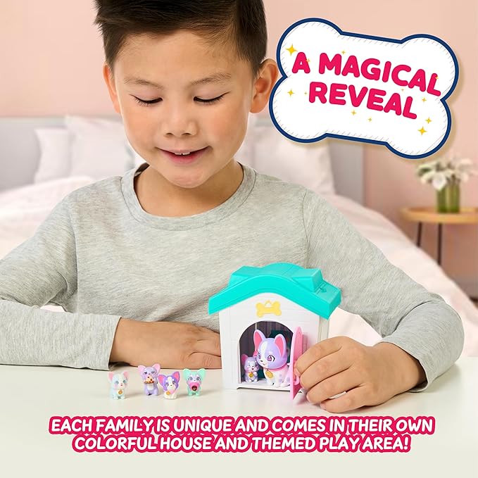 Little Live Pets Dog House Playset Bundle, Mama Surprise Families Frenchie and Spaniel Collection, Interactive Fold-Out Dog Playset Toy for Kids 5+