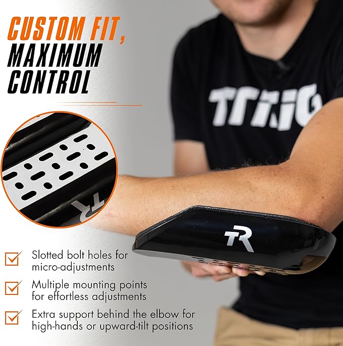 TRIRIG - Signature Closed Back Arm Cups - Triathlon Bike Accessory - Aero Bar Pad Comfort with Textured Grips - Durable Scoop Design for Cycling Upgrade, Lightweight Bike Accessory with Adjustable Fit