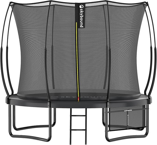SkyBound 14 FT 12 FT 10FT 8FT 6FT Springless Trampoline for Kids and Adults - Recreational Trampolines with AntiRust Coating - Bungee Cords Outdoor Trampoline for Kids - No-Gap Design Zipper System