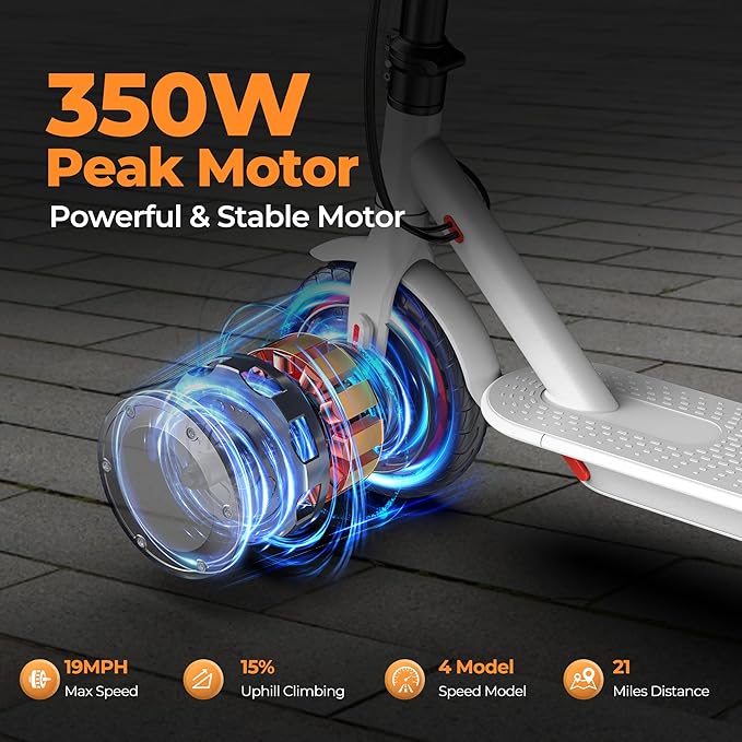 Electric Scooter for Adults, 8.5/10/14" Tires, 19/22Mph, 350W/500W Motor, 21-28 Miles Range, Folding E-Scooter with Dual Suspension,APP(V1/SPRO/MAX/PRO/X1/X1PRO)