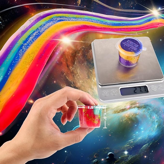 Slime Party Favors for Kids,46 Pack Galaxy Slime Kit, Non Sticky,Wet,Soft Sludge Toy Mini Slime Bulk for Boys Girl, Stress Relief,Goodie Bags,Easter Stocking Stuffers